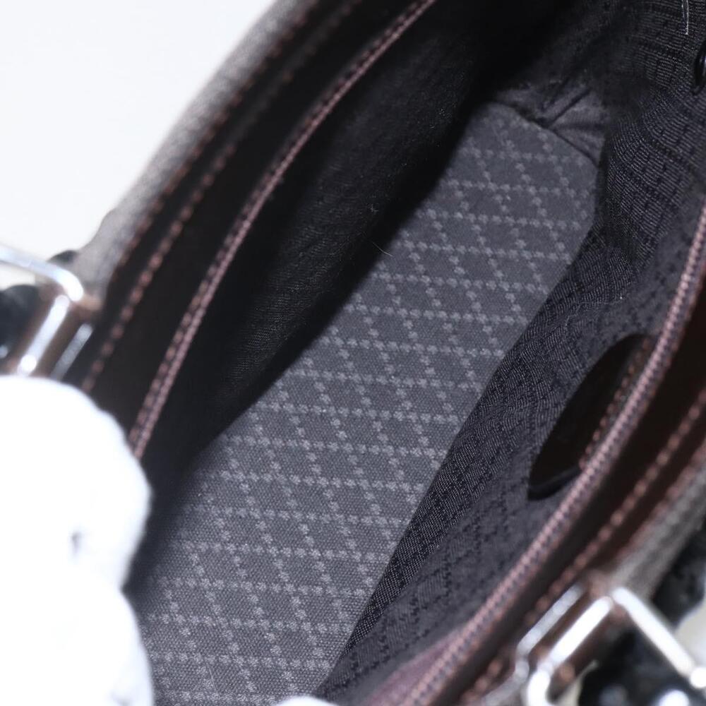 GUCCI Bamboo Hand Bag Canvas 2way Black Silver 000 1998 0588 Auth bs31433 - Picture 11 of 16